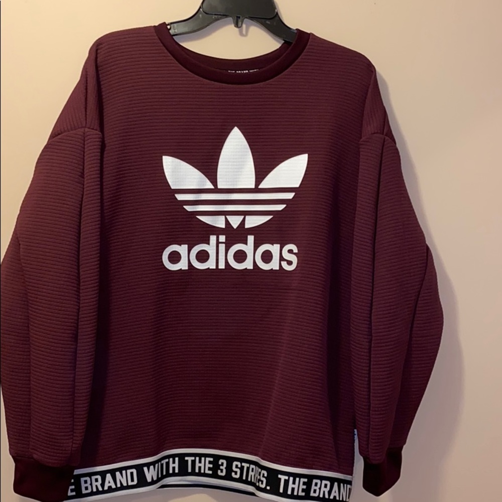Adidas deep purple vintage style sweatshirt (L)